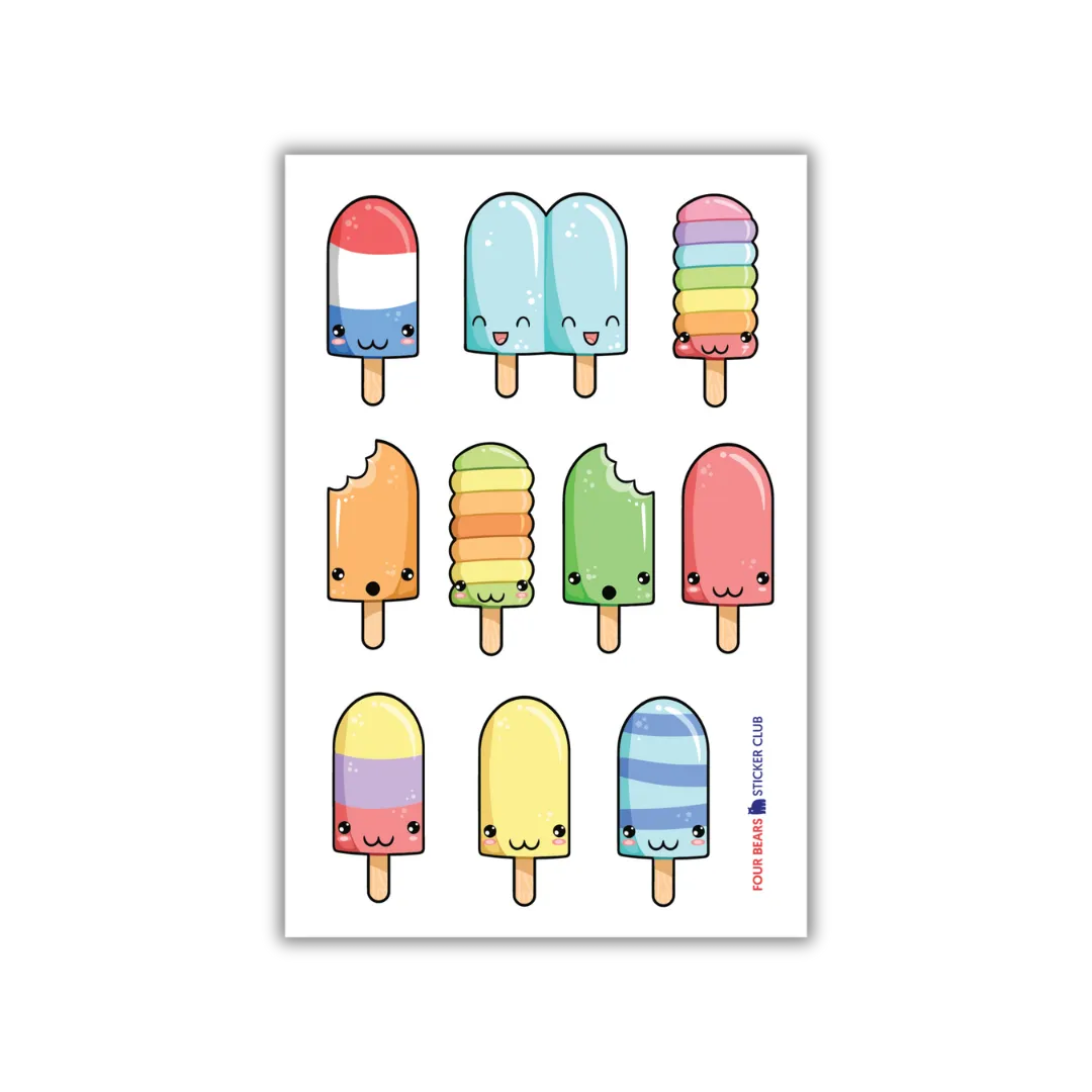 Popsicle Pals - Four Bears Sticker Club