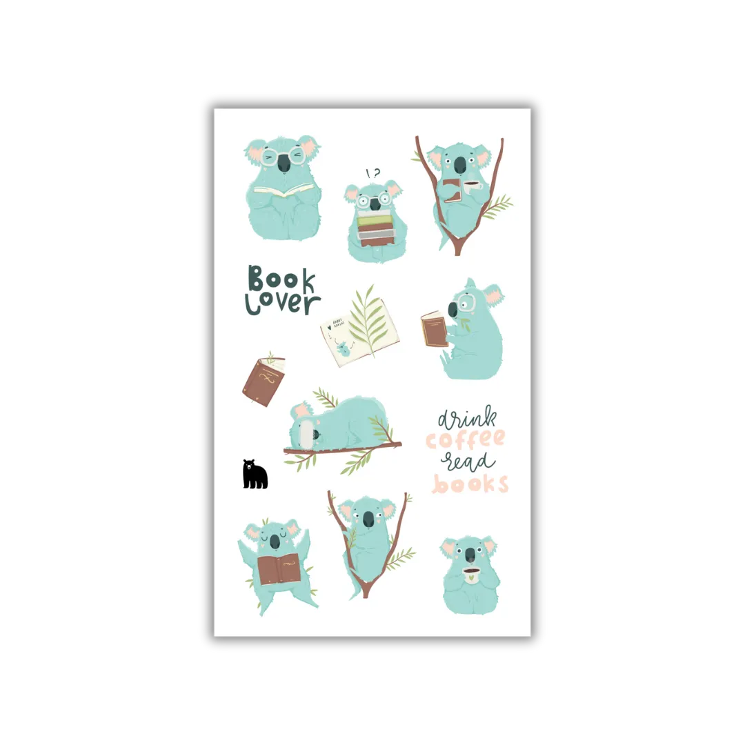 Drink Coffee Read Books - Four Bears Sticker Club