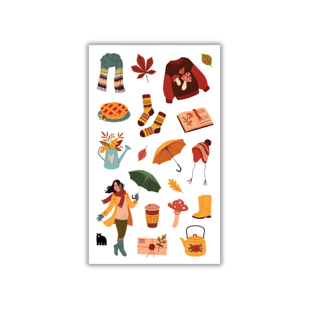 Don't Sweat The Fall Stuff - Four Bears Sticker Club
