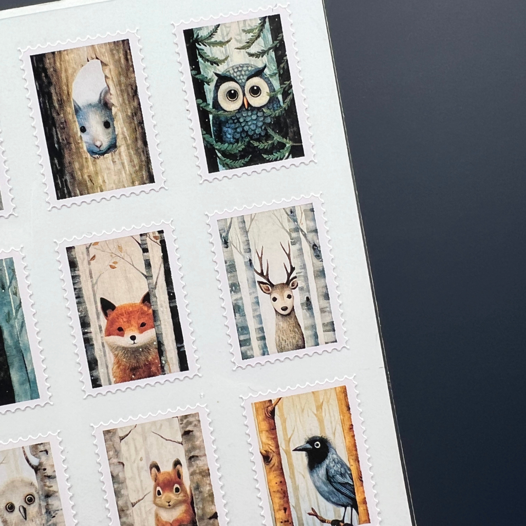 Woodland Faux Stamps