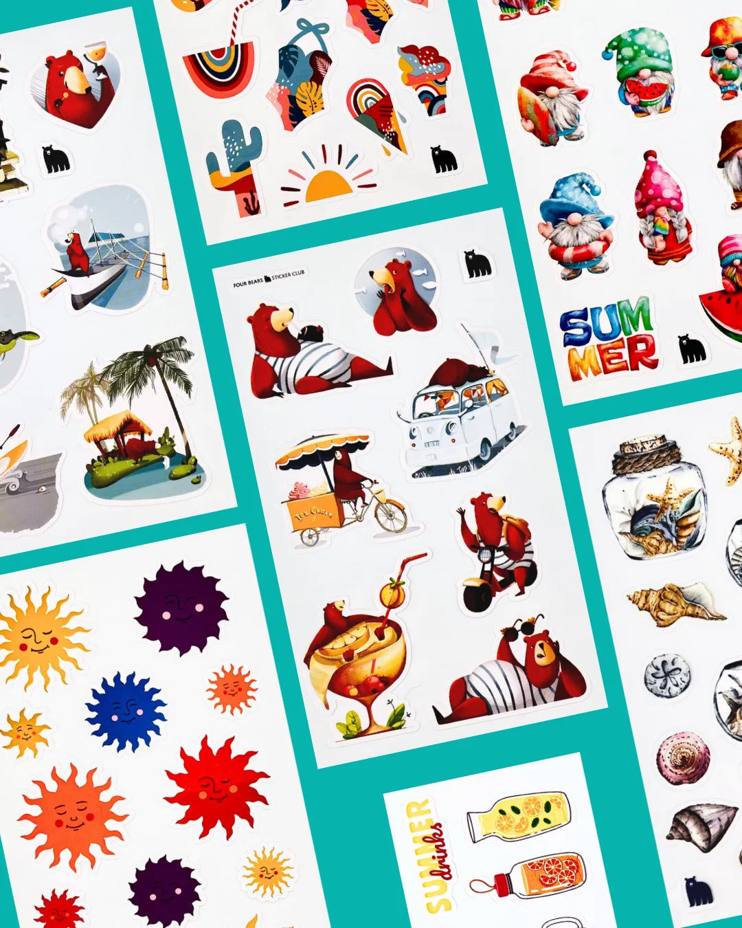 July 2023 Big Kids - Four Bears Sticker Club