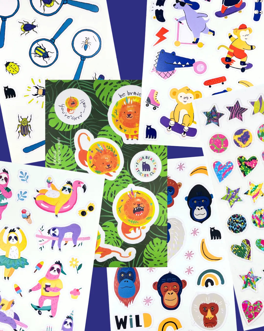 June 2023 Little Kids - Four Bears Sticker Club
