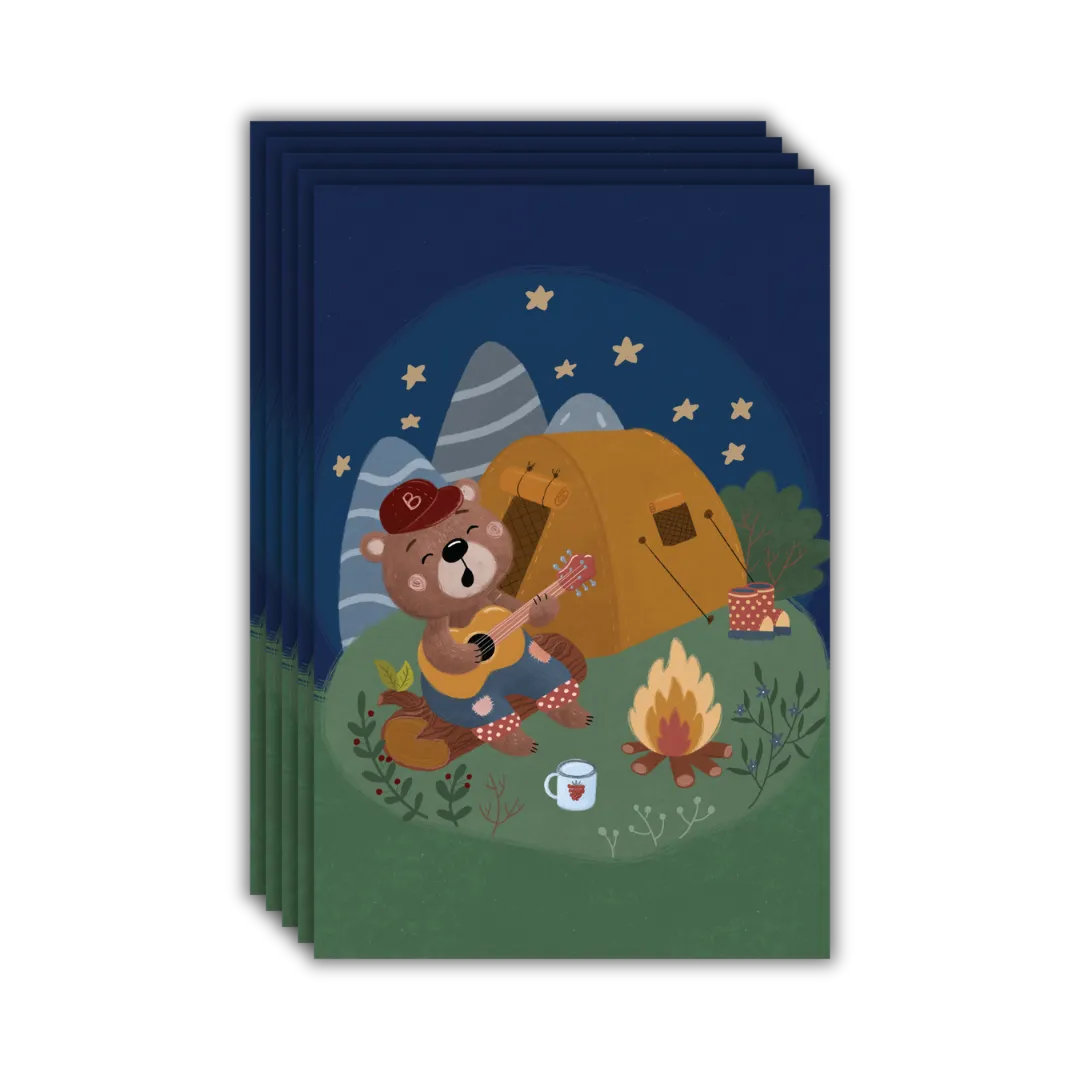 Fireside Fun Postcards - Four Bears Sticker Club