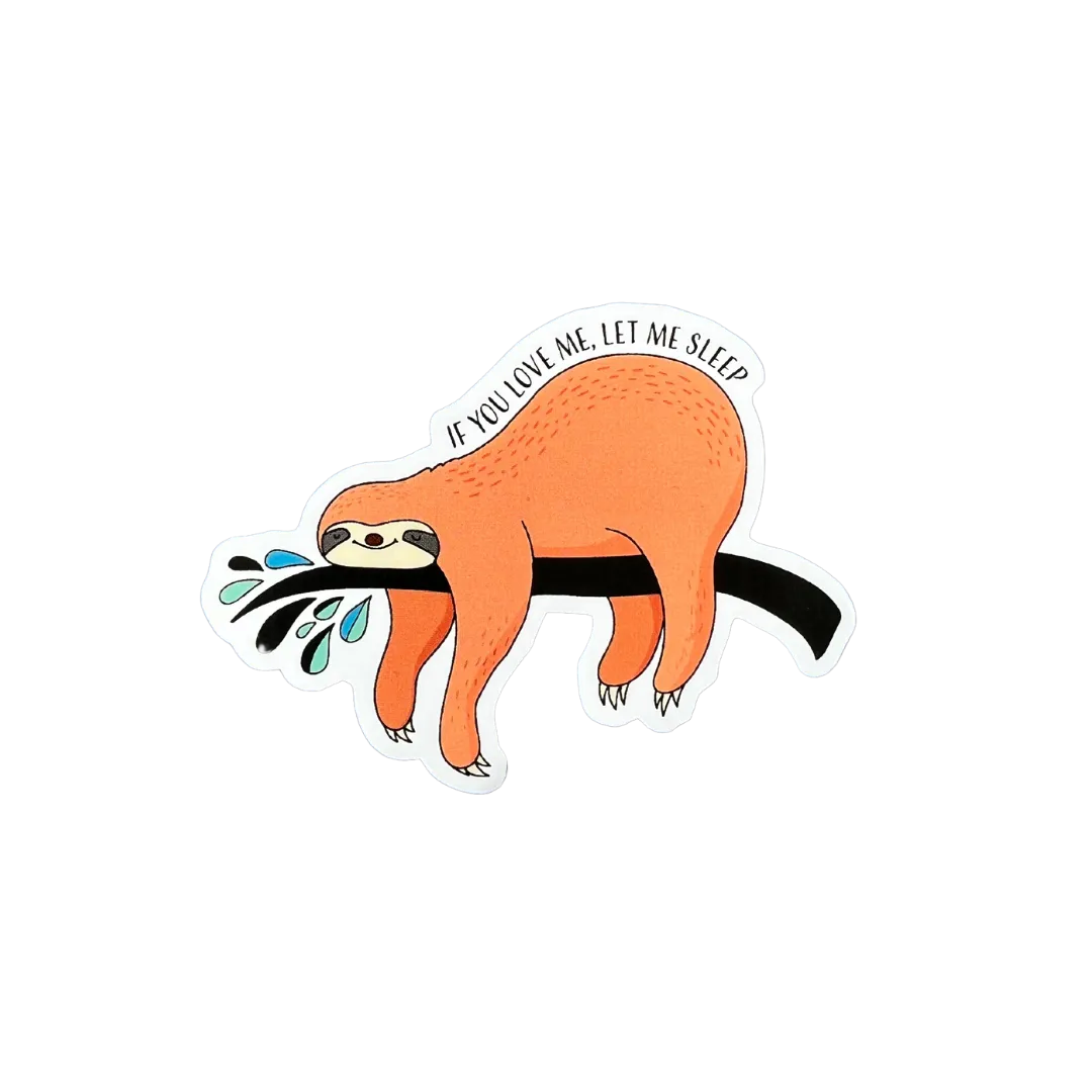 Sleepy Sloth Vinyl - Four Bears Sticker Club