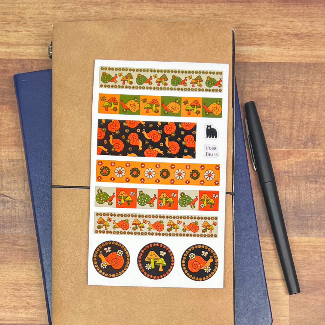 Snail and 'Shroom Washi Strips