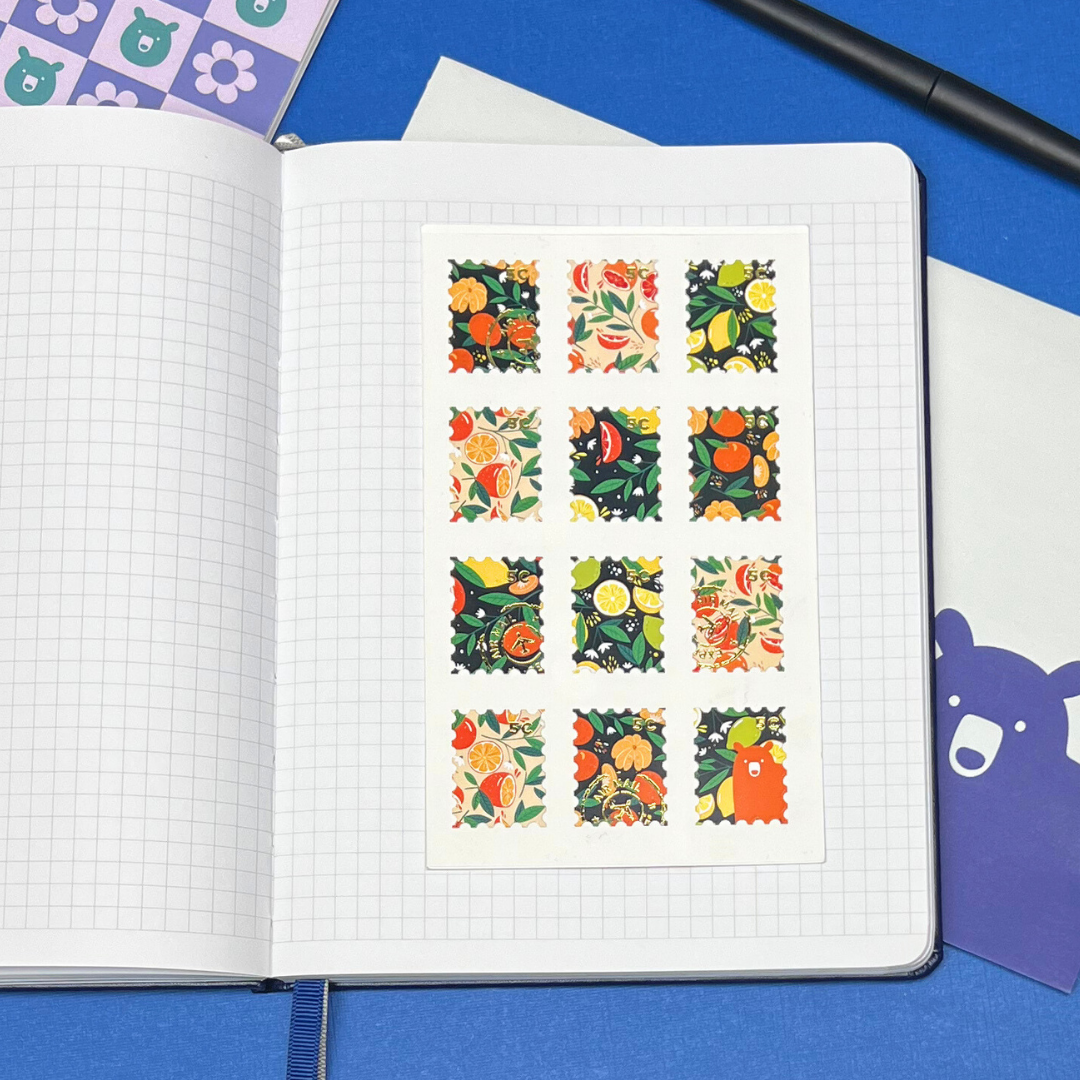Orange Faux Stamps