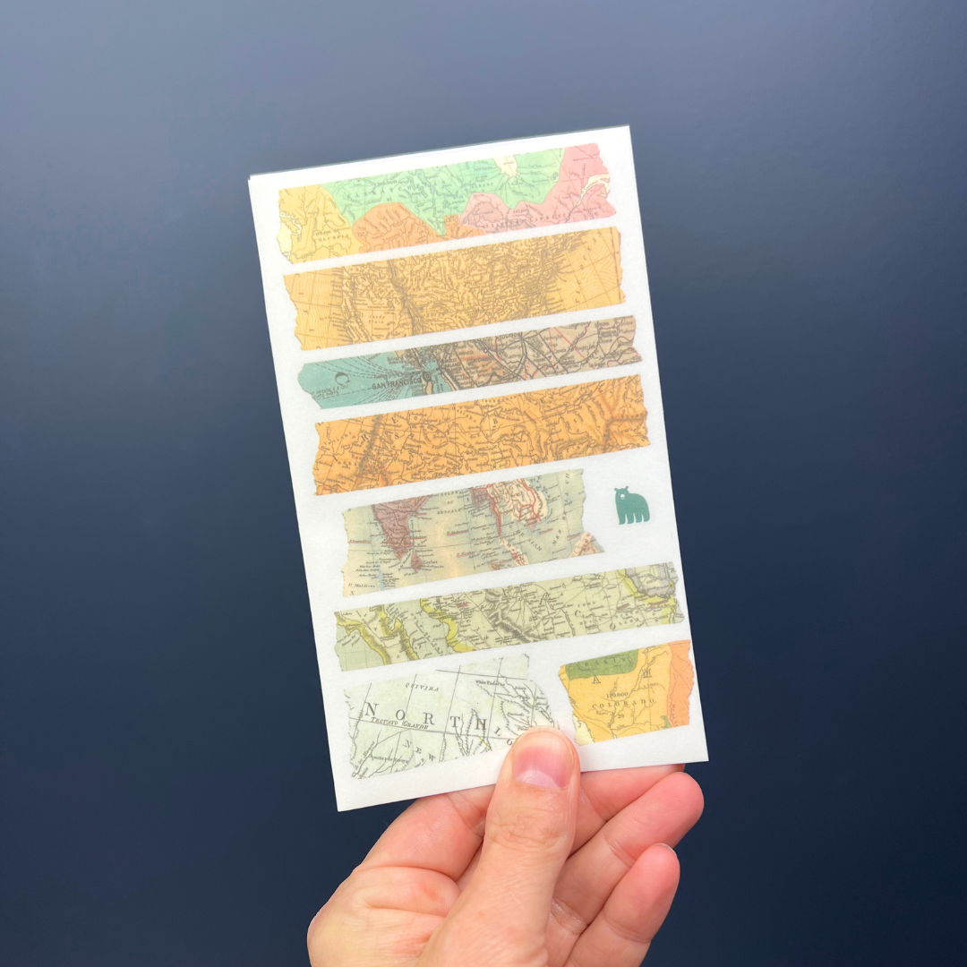 Vintage Map Washi