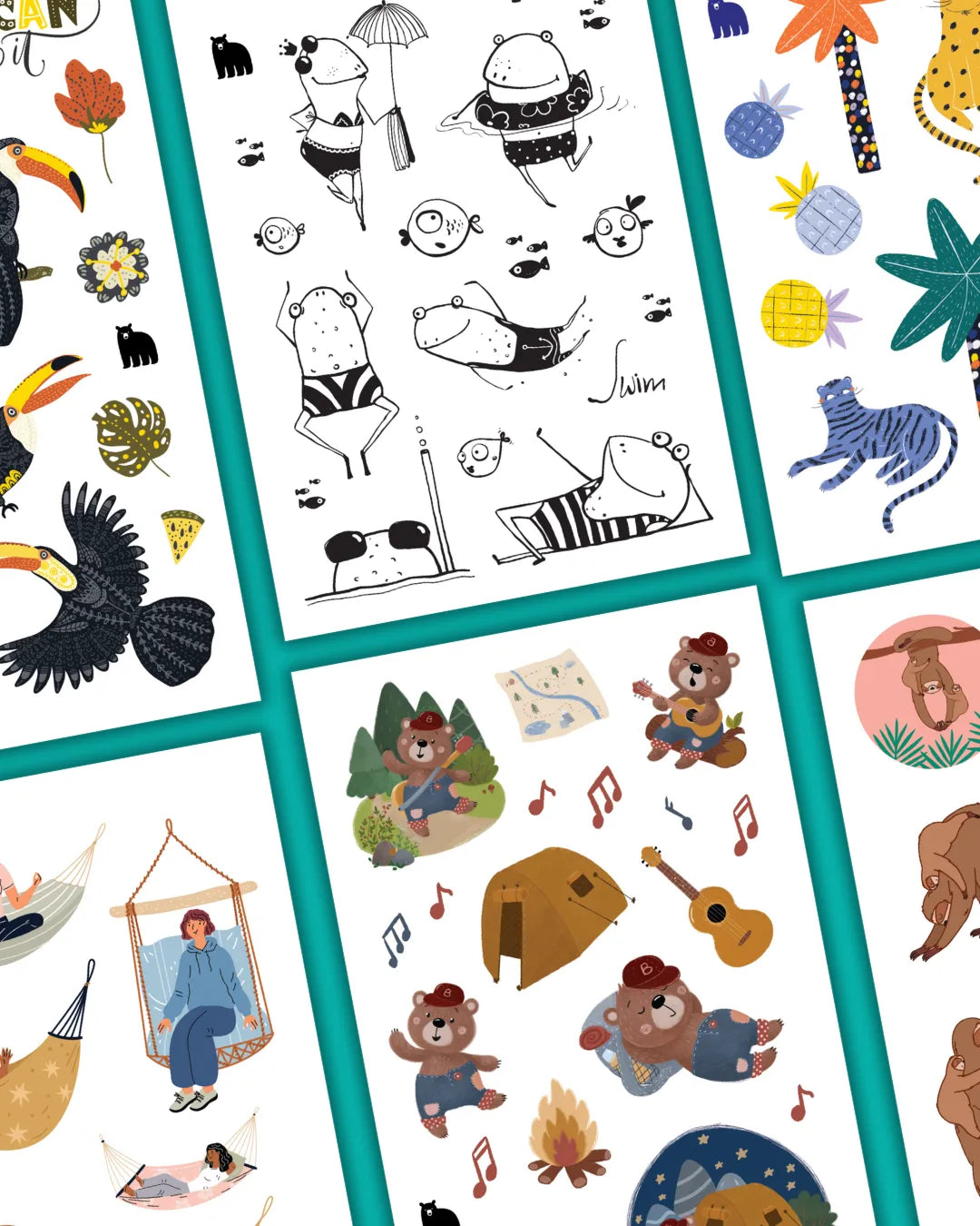 July 2024 Big Kids - Four Bears Sticker Club