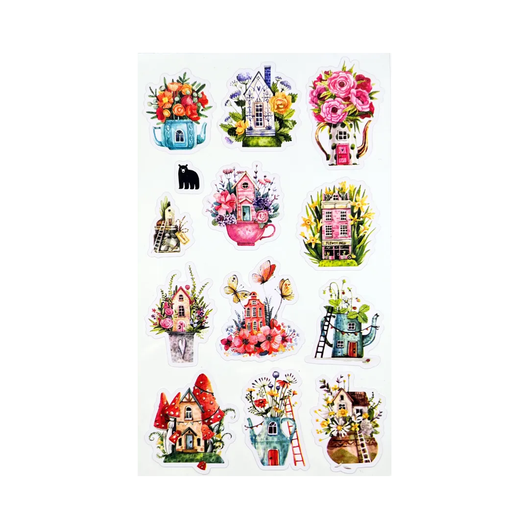 House of Flowers - Four Bears Sticker Club
