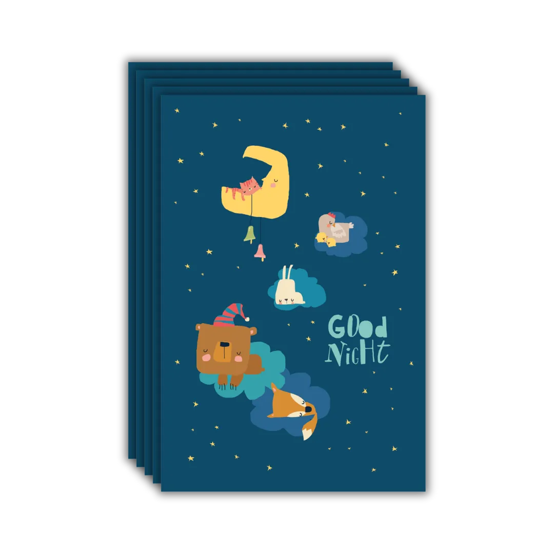 Good Night Postcards - Four Bears Sticker Club
