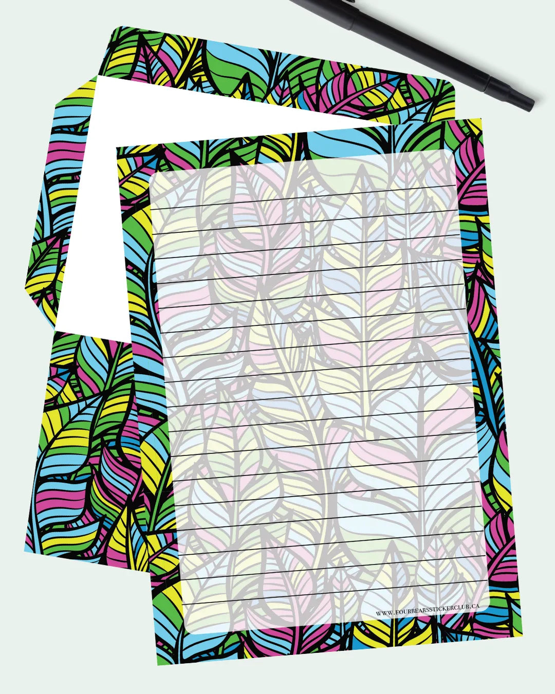 Neon Jungle Stationery - Four Bears Sticker Club