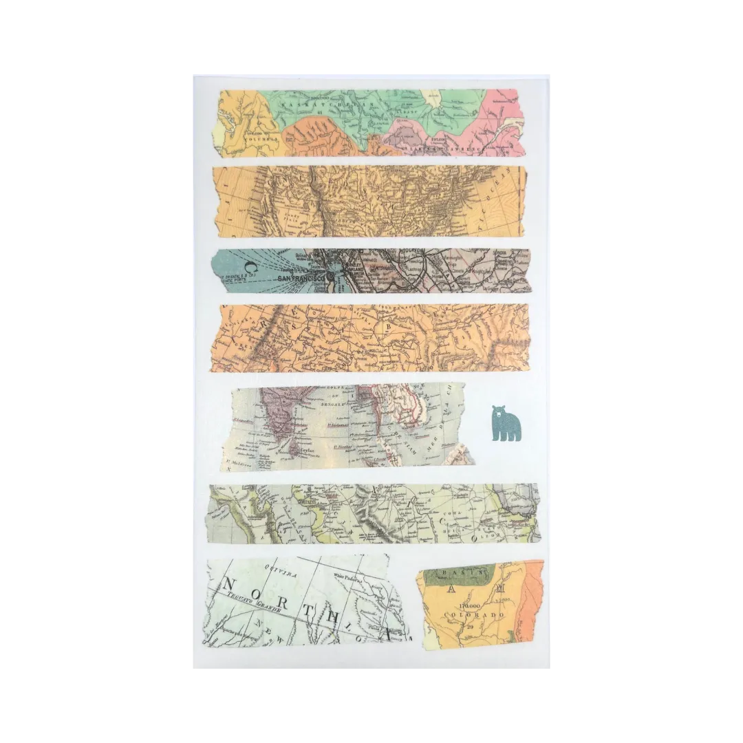 Vintage Map Washi