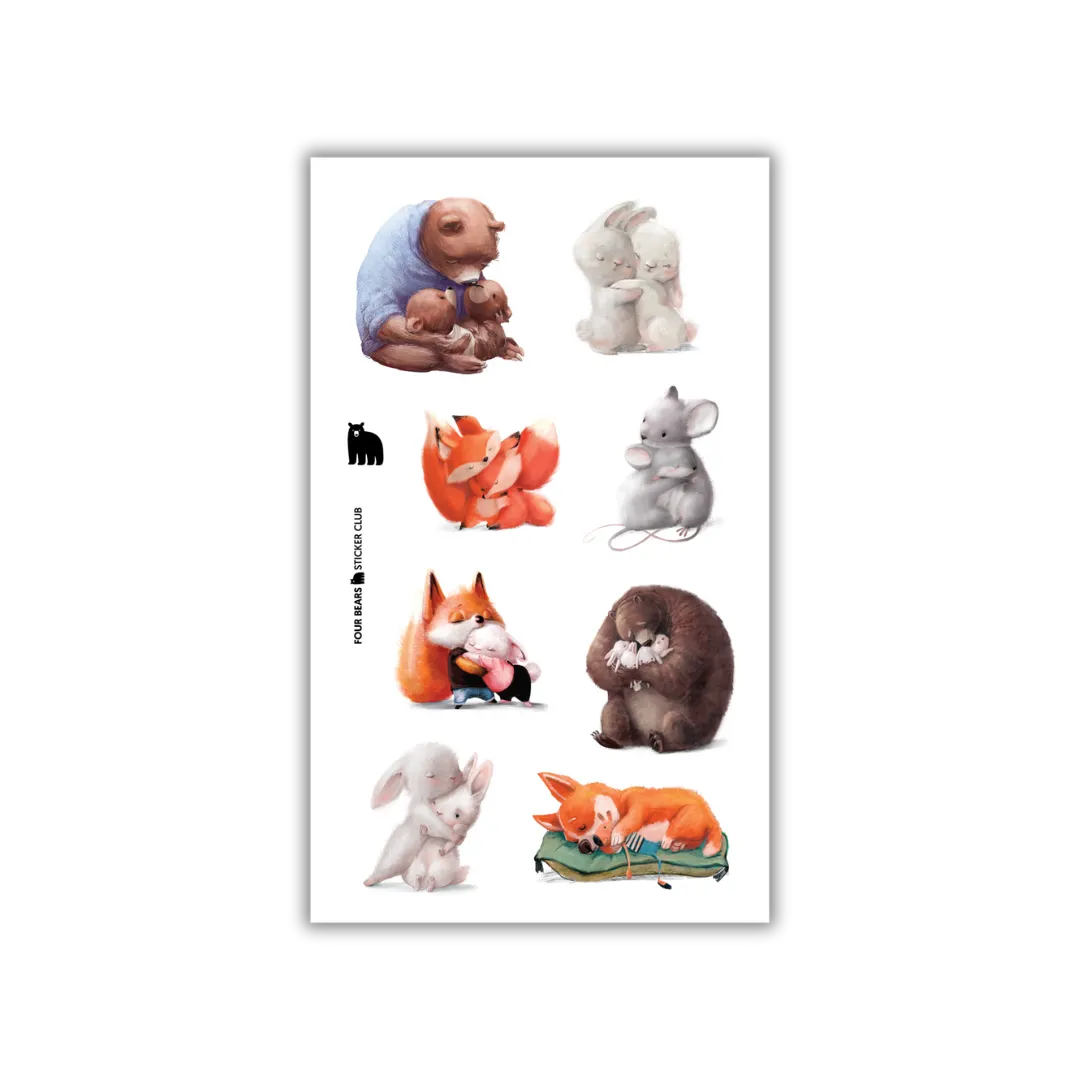 Home Is Where The Hug Is - Four Bears Sticker Club