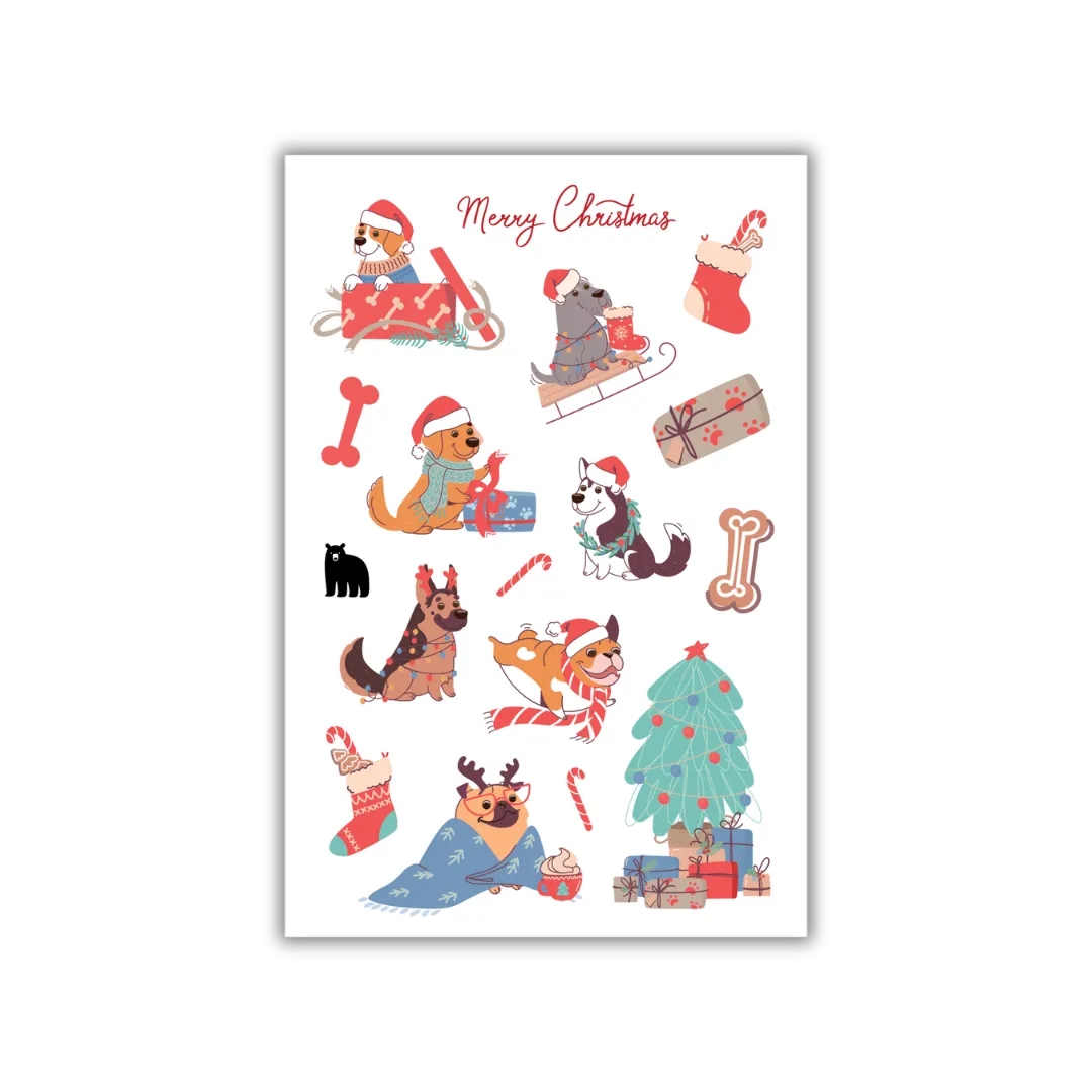 Santa Paws - Four Bears Sticker Club