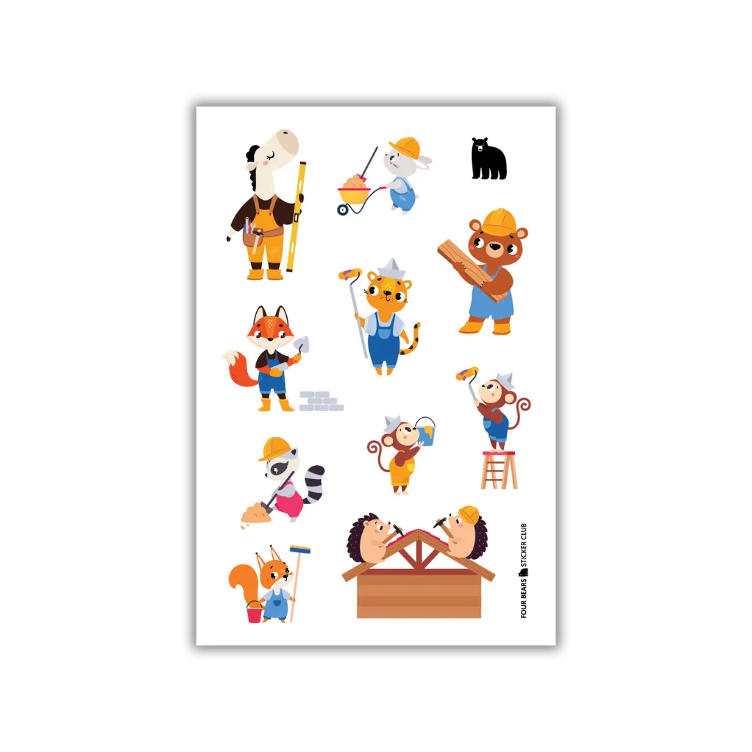 Built for Construction - Four Bears Sticker Club