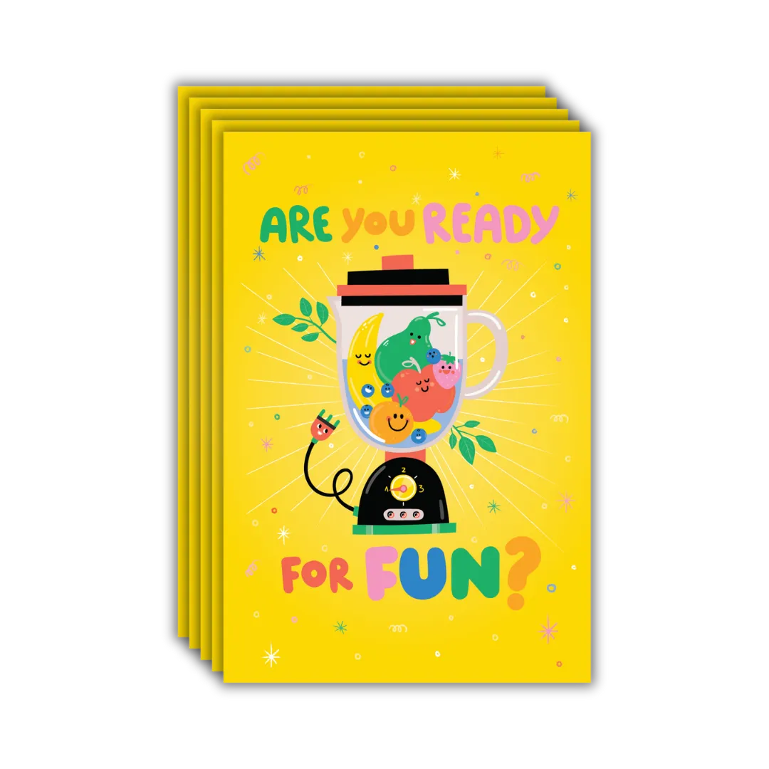 Ready for Fun Postcards - Four Bears Sticker Club