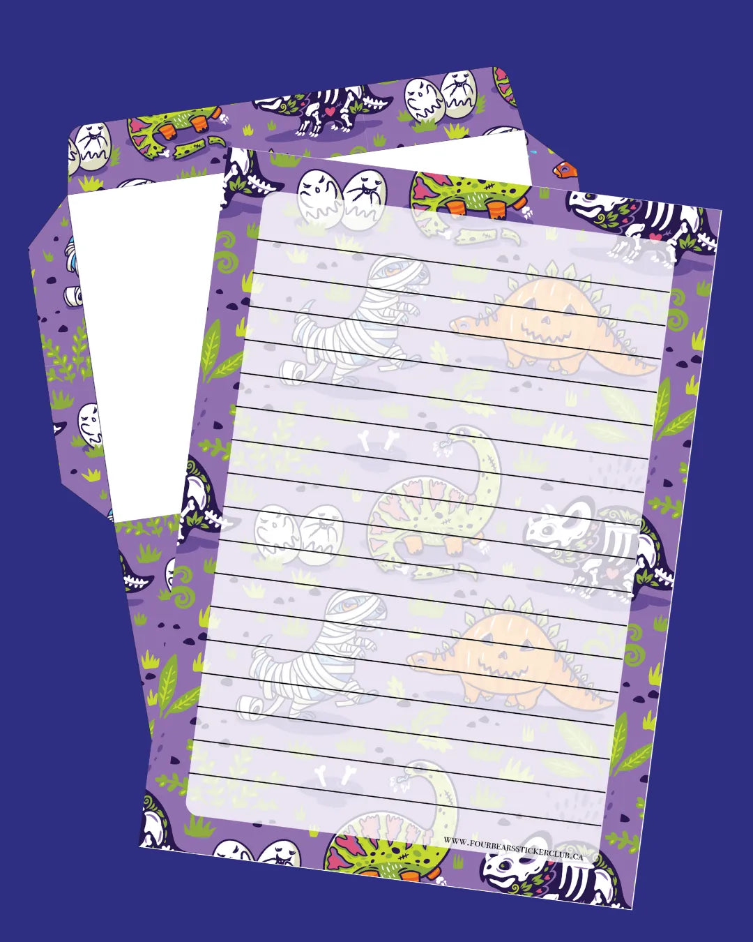 Halloween Dino Stationery
