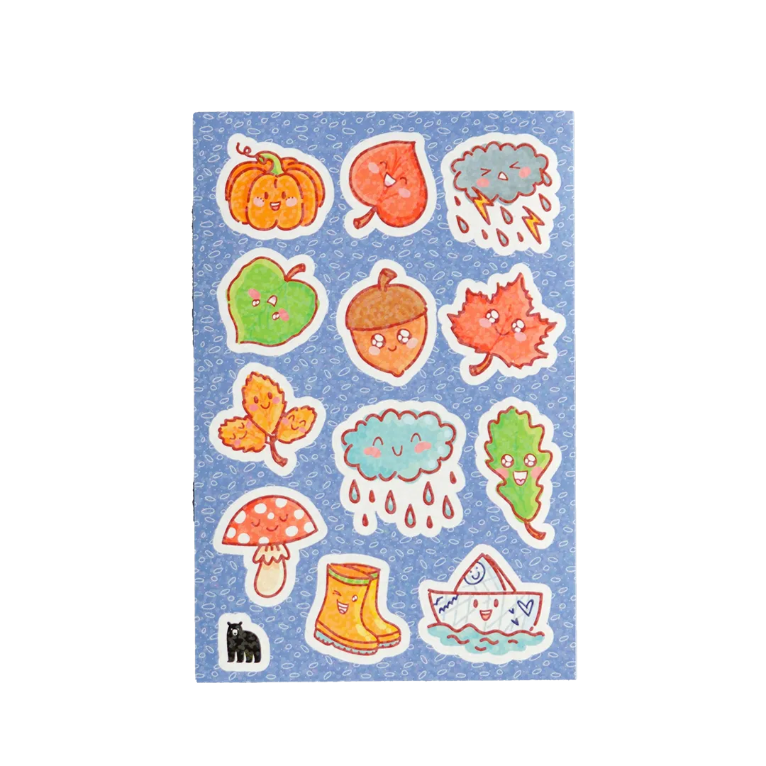 Cute Autumn Sparkles - Four Bears Sticker Club
