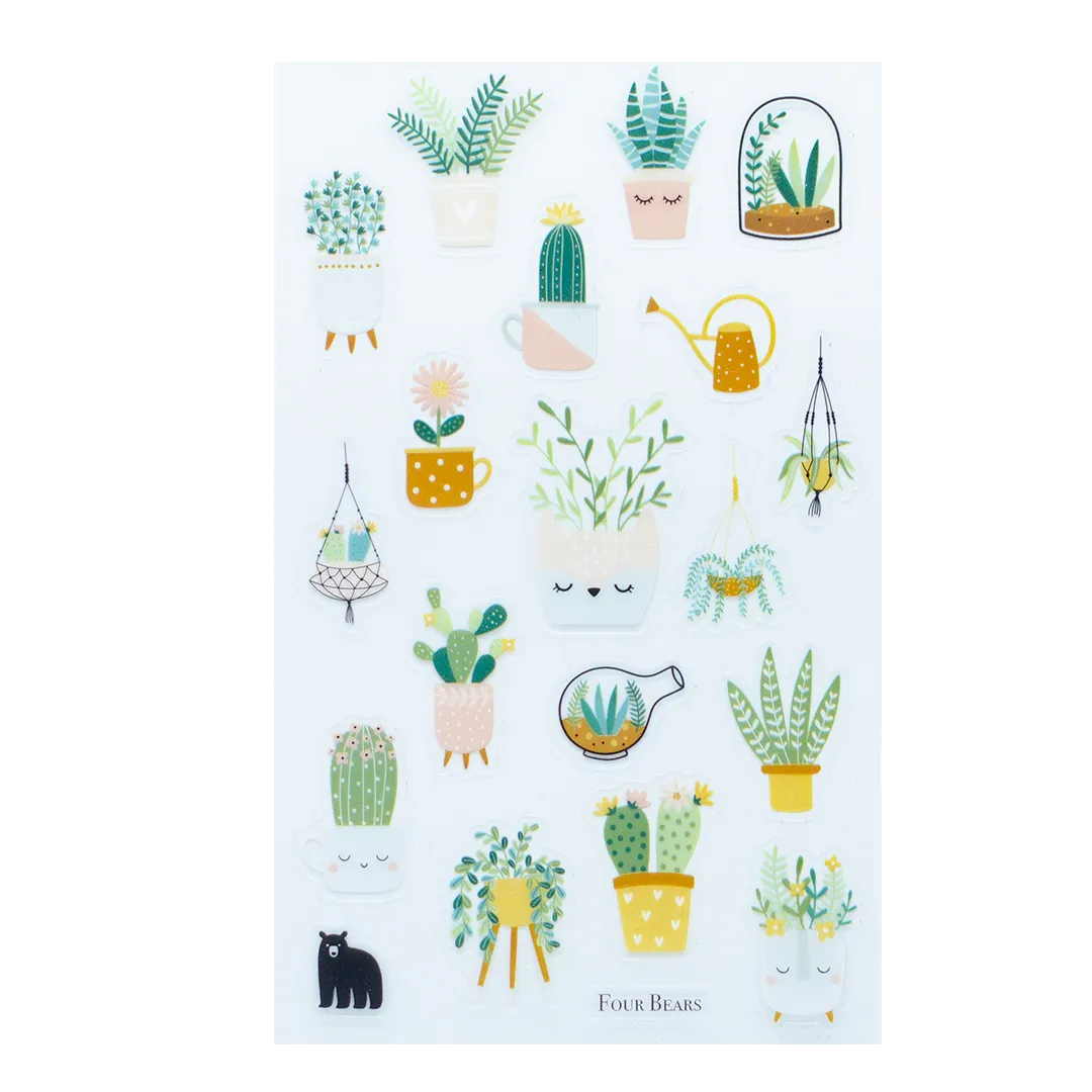 Cute Botanicals - Four Bears Sticker Club