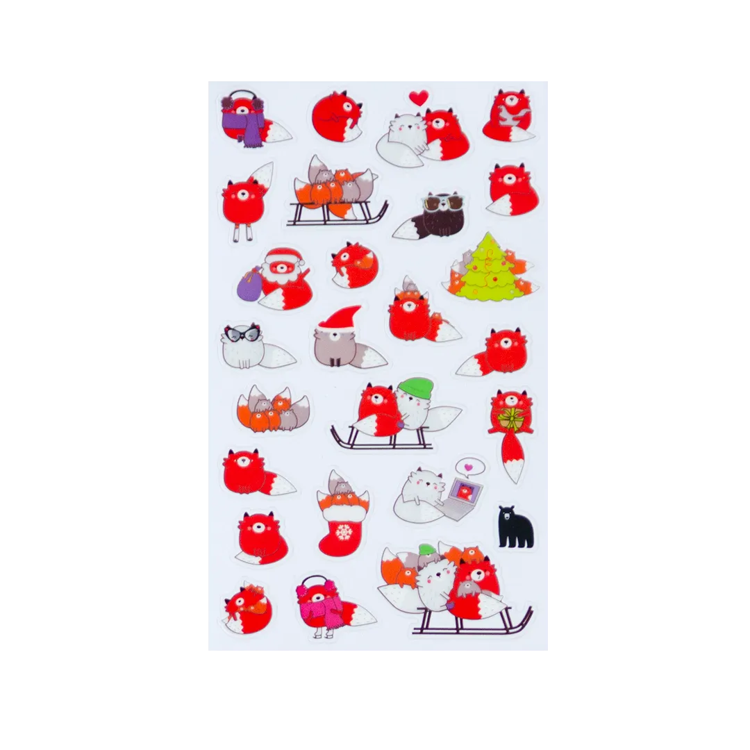 Winter Fox - Four Bears Sticker Club