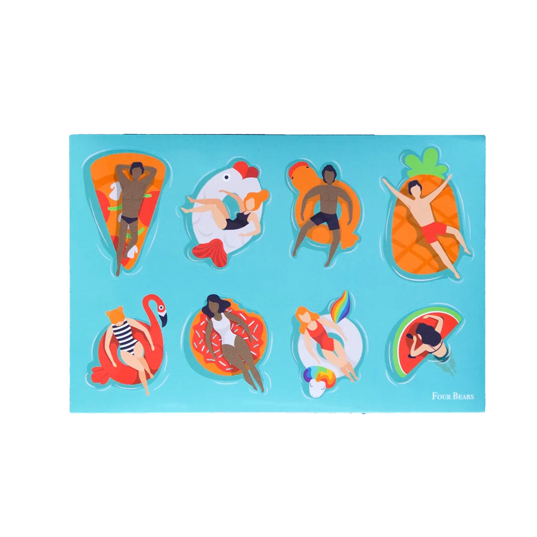Floating Fun - Four Bears Sticker Club