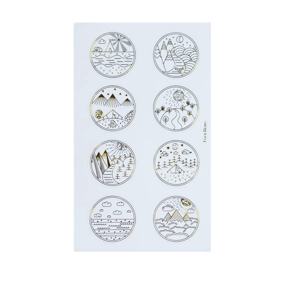 Golden Landscapes - Four Bears Sticker Club