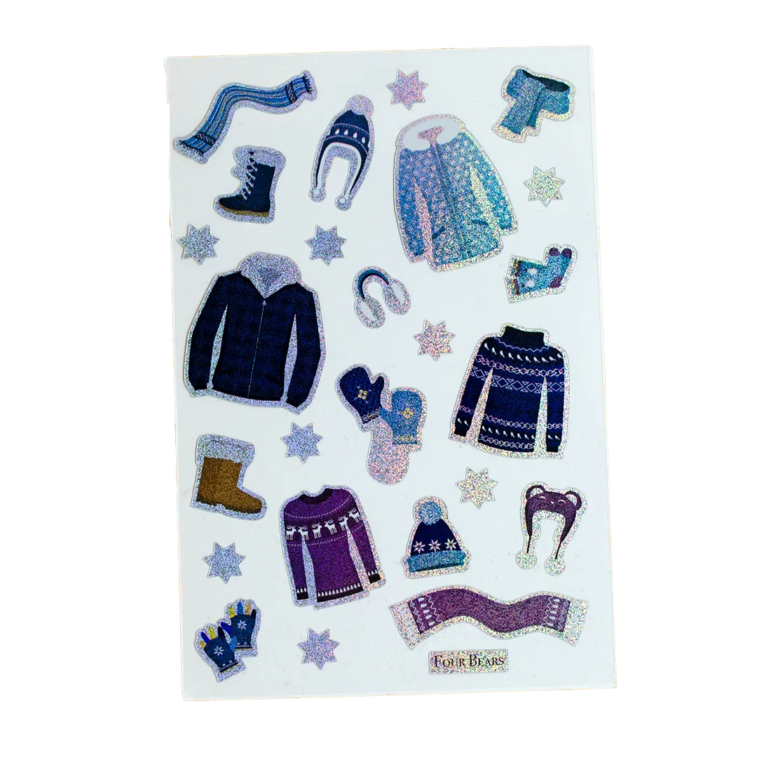 Holo Winter Clothing - Four Bears Sticker Club