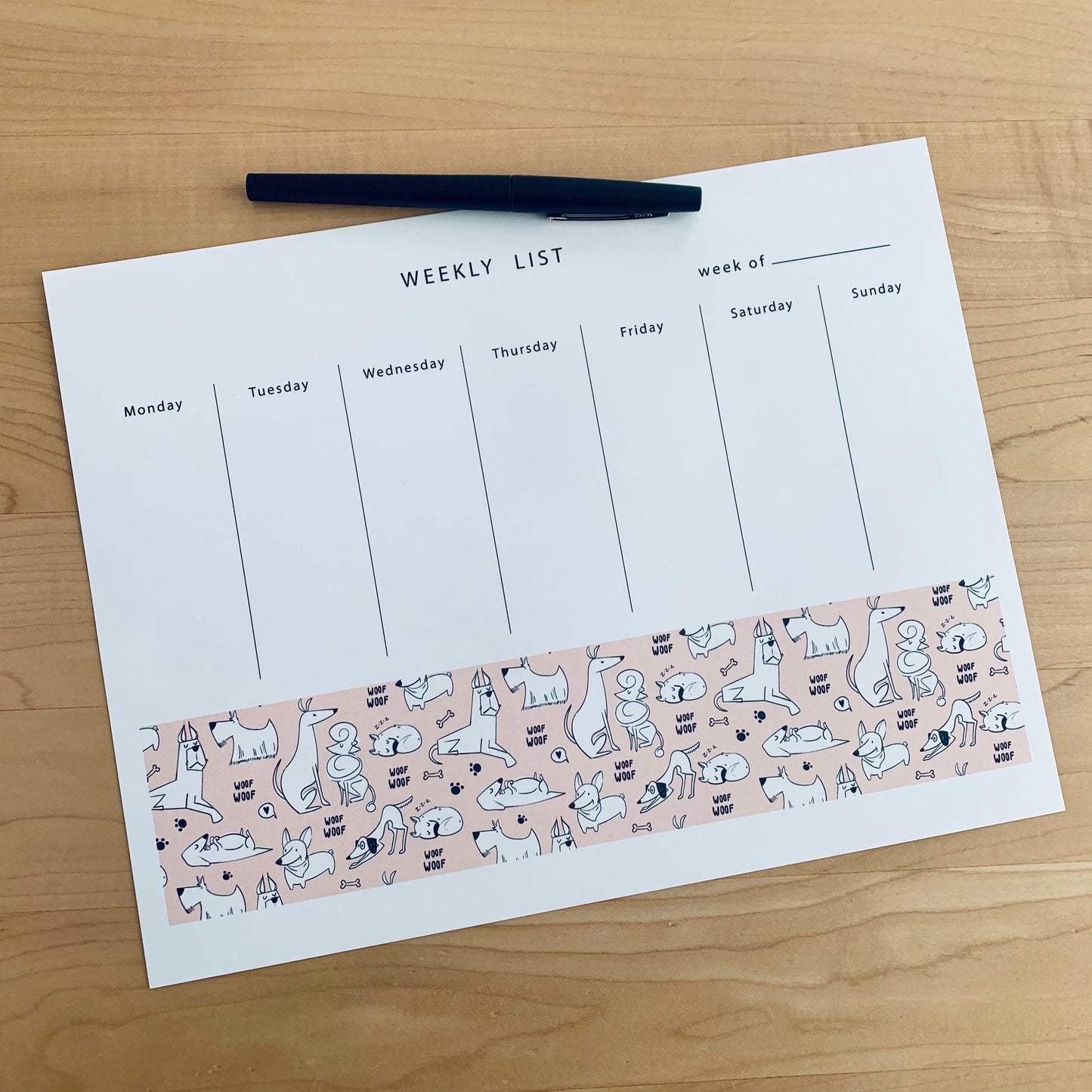 Dogs Weekly Planner