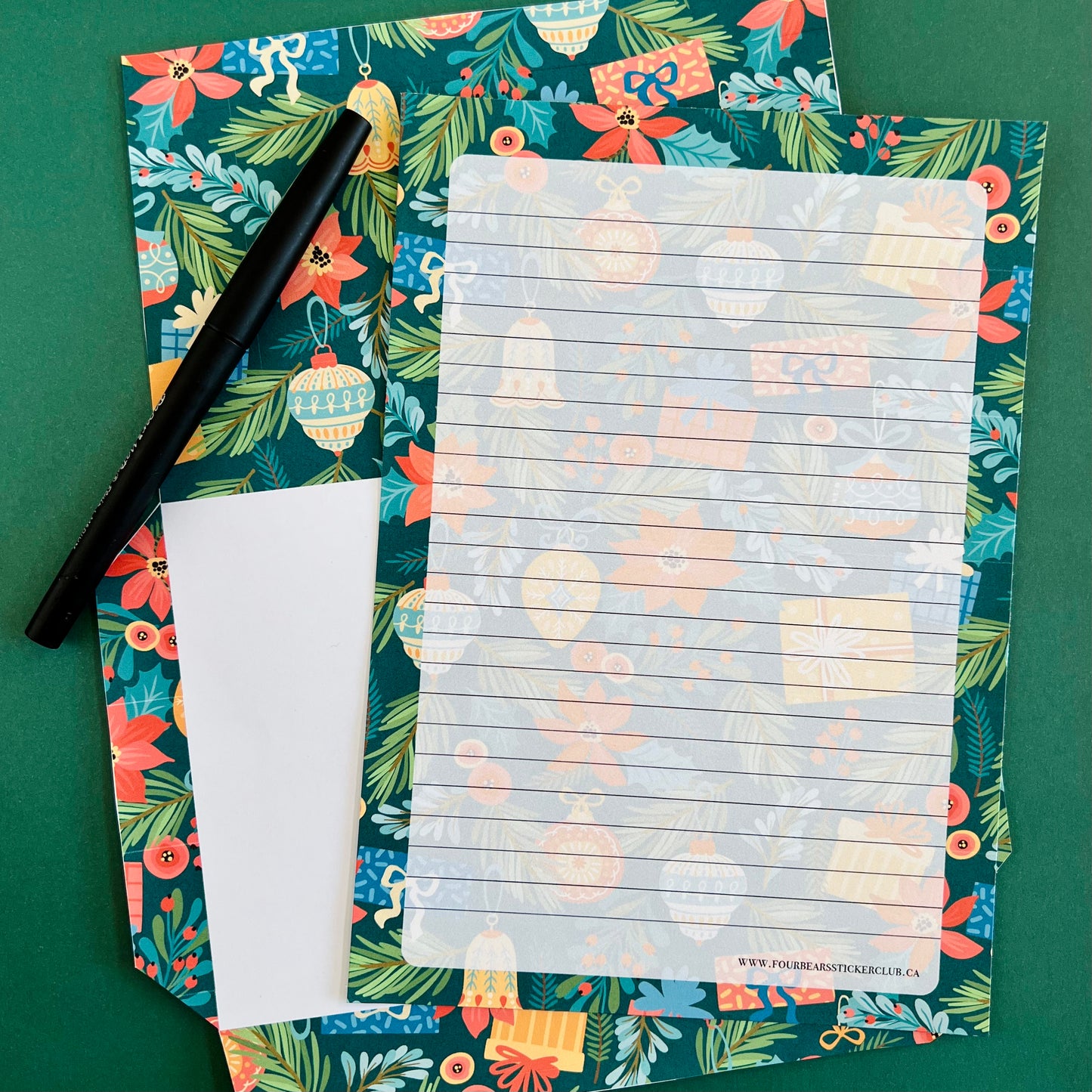 Merry and Bright Stationery - Four Bears Sticker Club