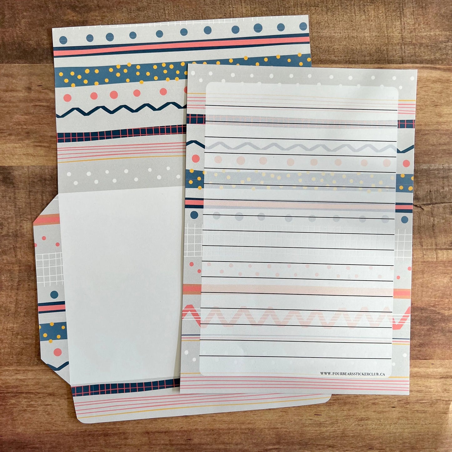 Fair Isle Stationery - Four Bears Sticker Club