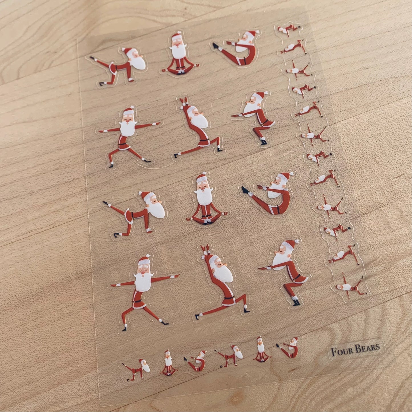 Yoga Santa - Four Bears Sticker Club