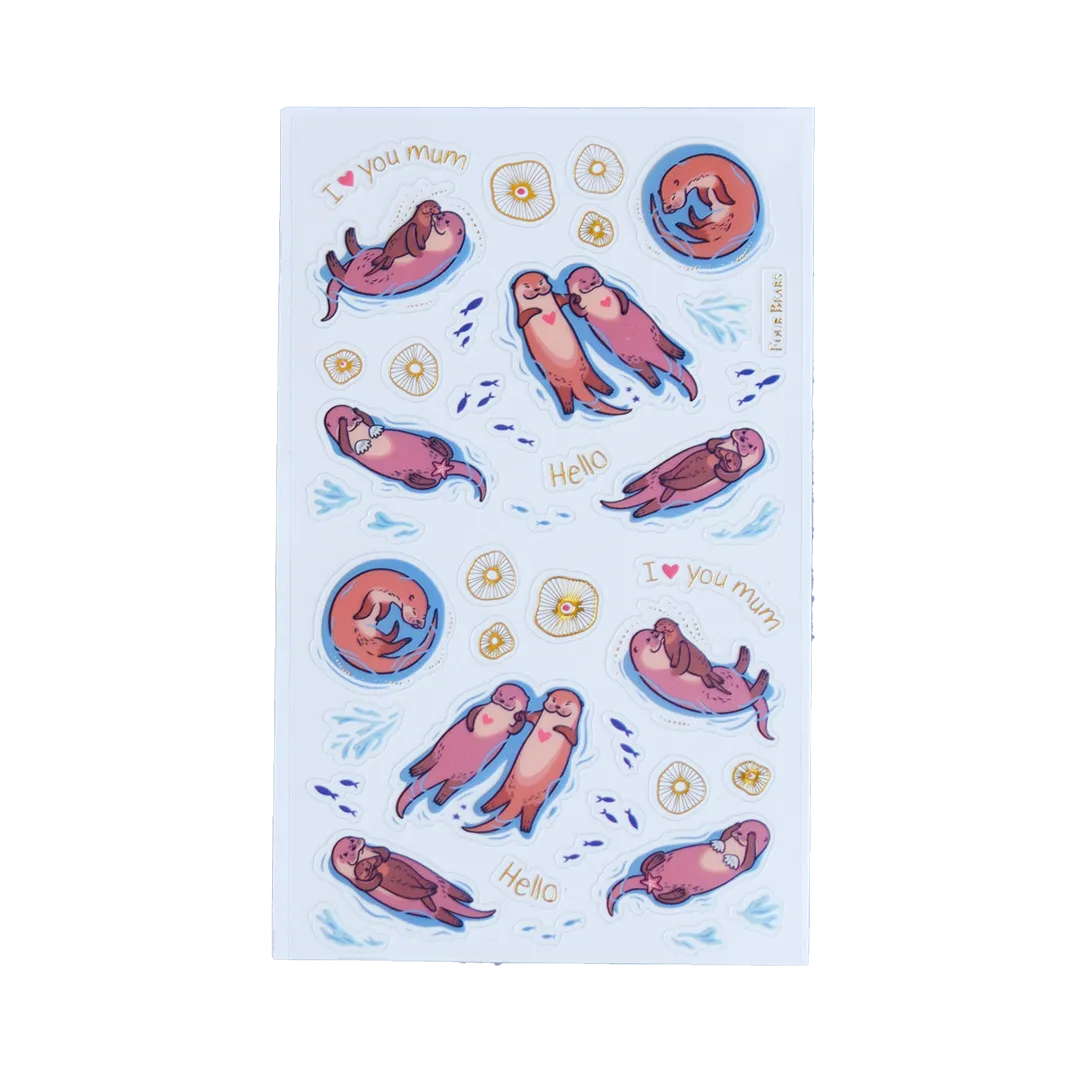 Love Otters - Four Bears Sticker Club