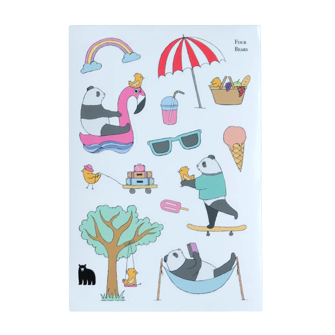 Panda Summer - Four Bears Sticker Club