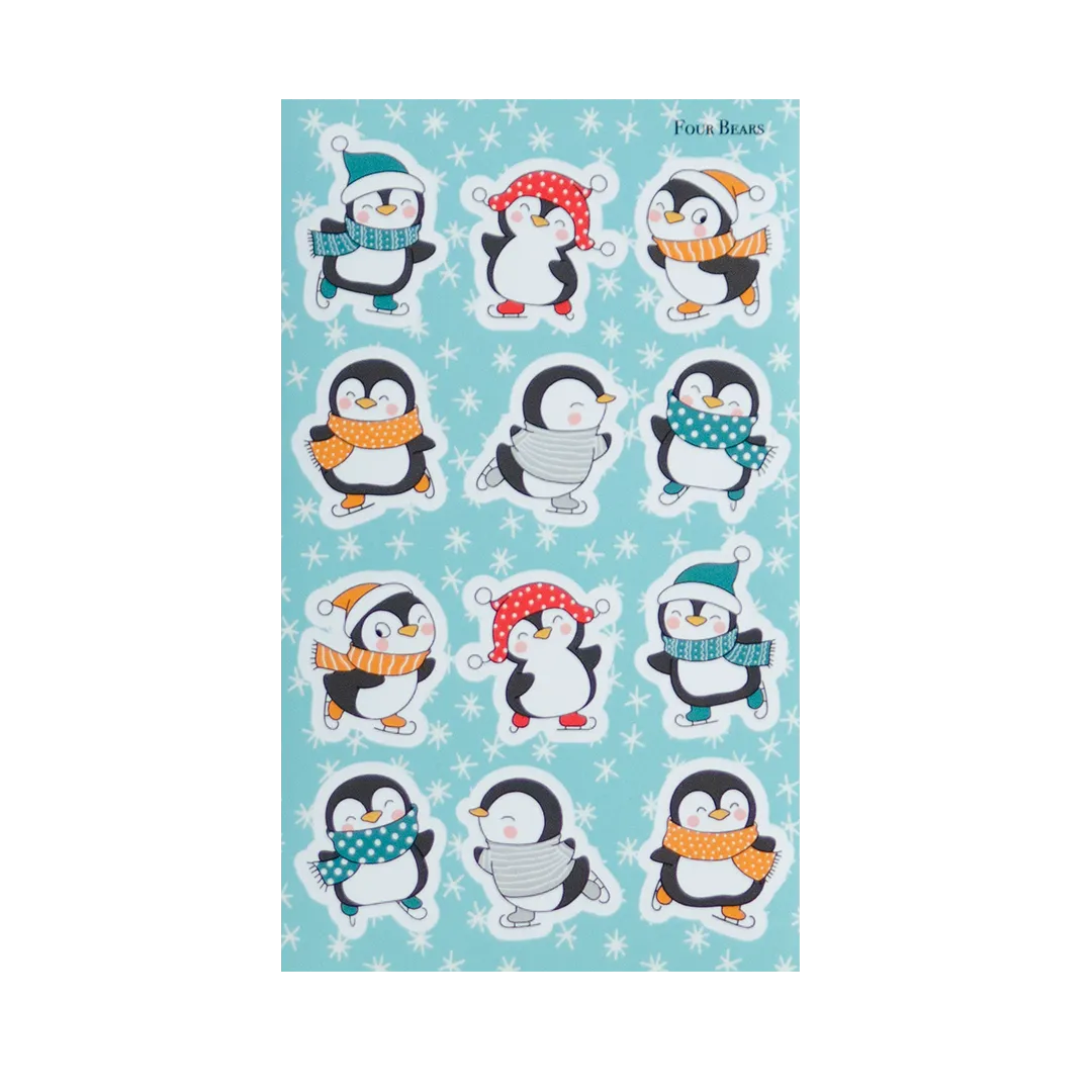 Skating Penguins - Four Bears Sticker Club