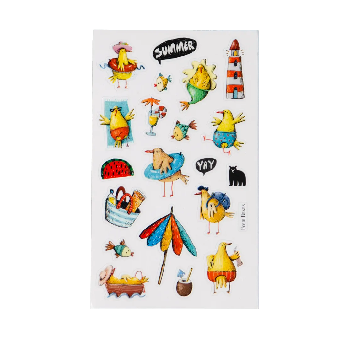Summer Chicks - Four Bears Sticker Club