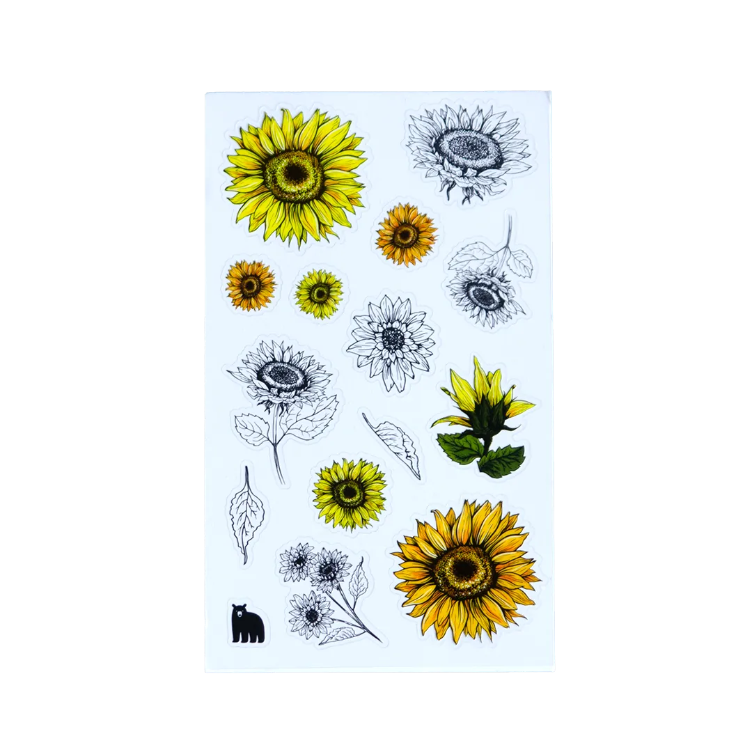 Sunflowers - Four Bears Sticker Club