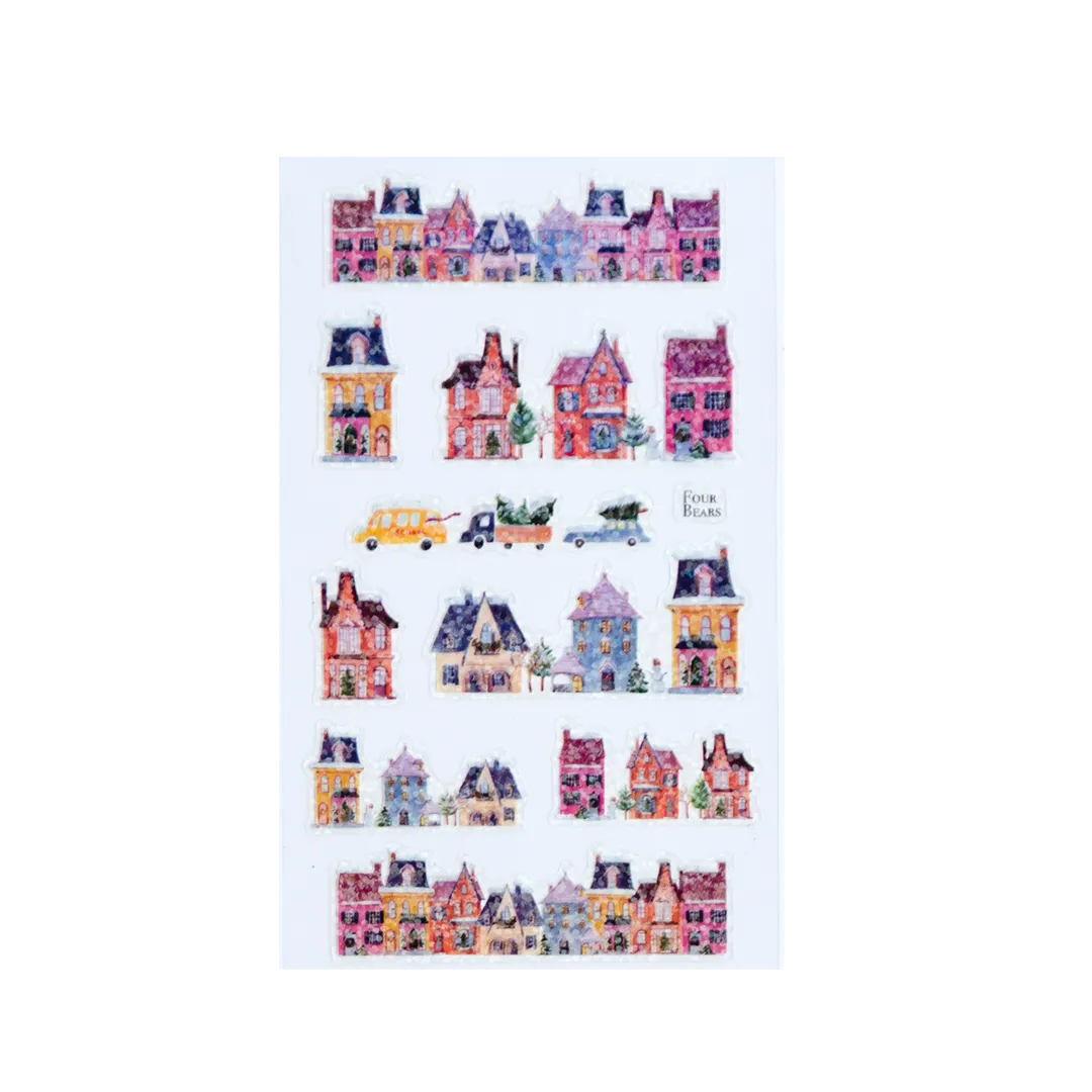 Winter Neighbourhood - Four Bears Sticker Club