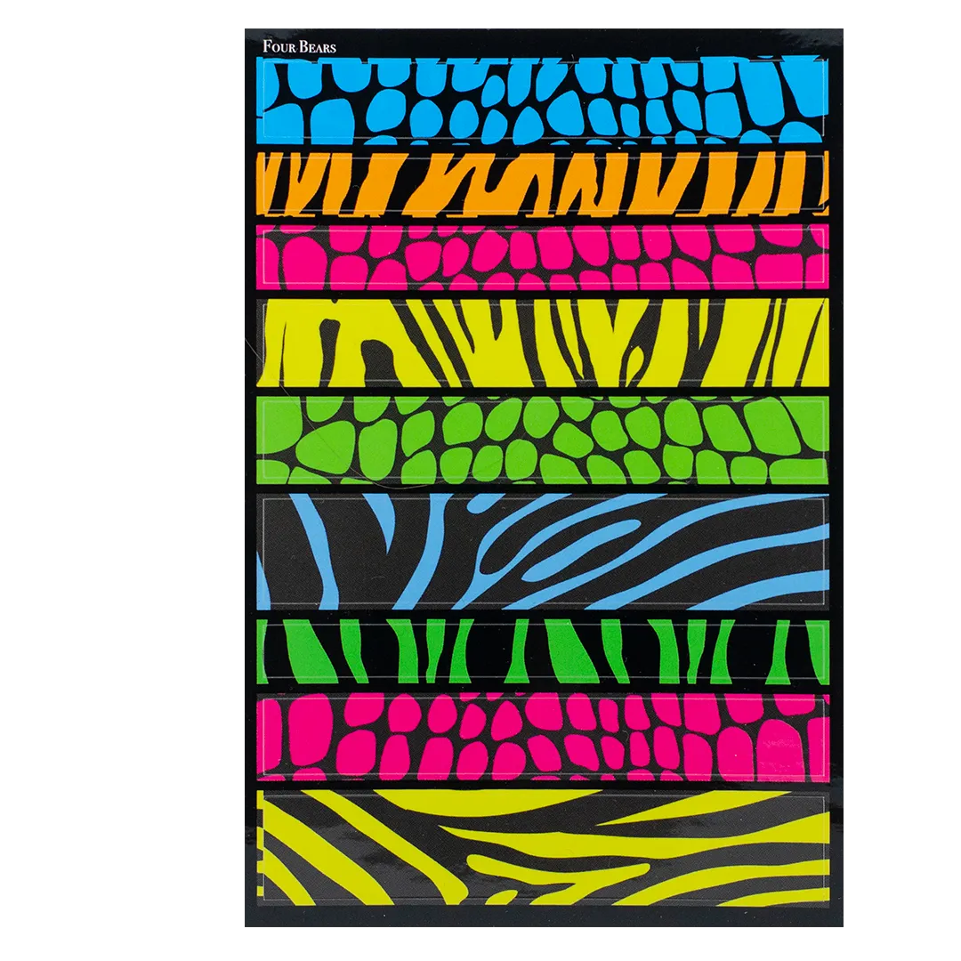 Animal Print Strips - Four Bears Sticker Club