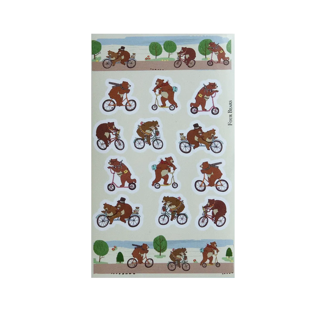 Biking Bears - Four Bears Sticker Club