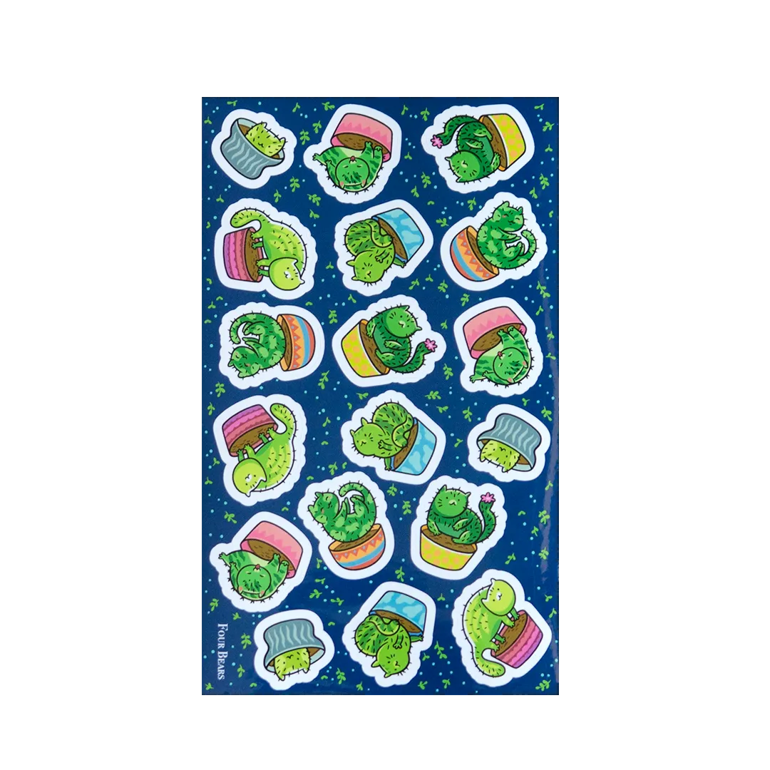 Cactus Cats - Four Bears Sticker Club