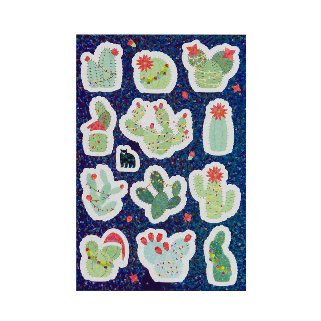 Christmas Cactus - Four Bears Sticker Club