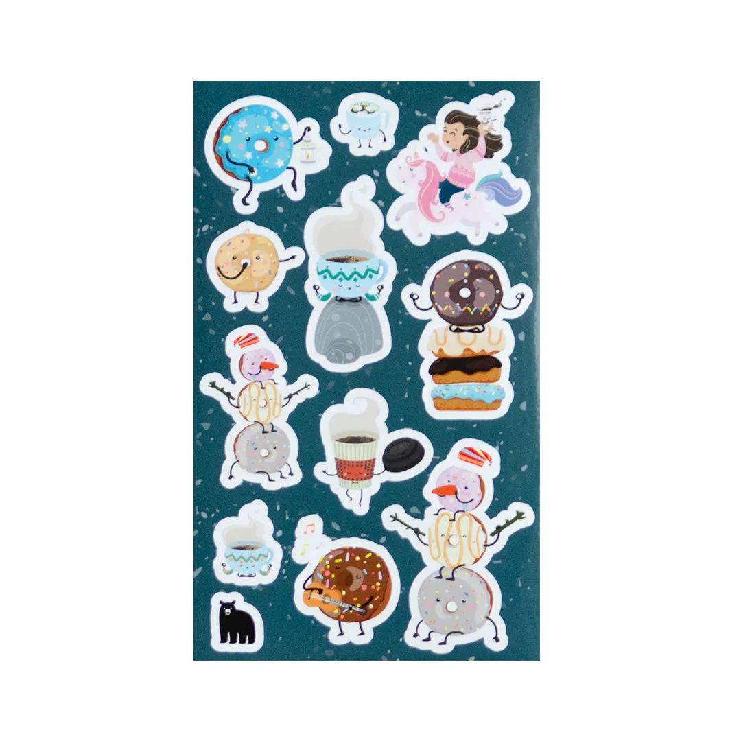 Donut Snowman - Four Bears Sticker Club