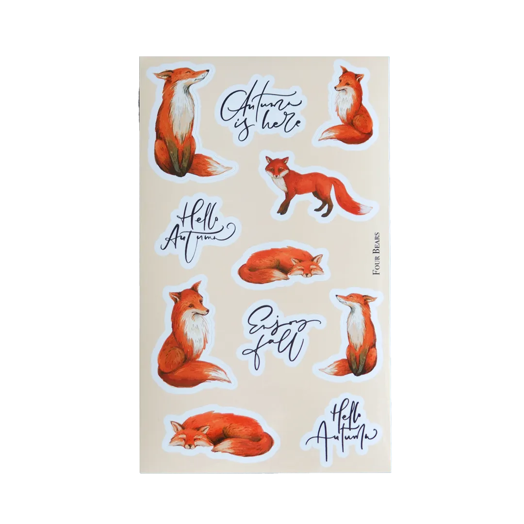 Foxy Fall - Four Bears Sticker Club