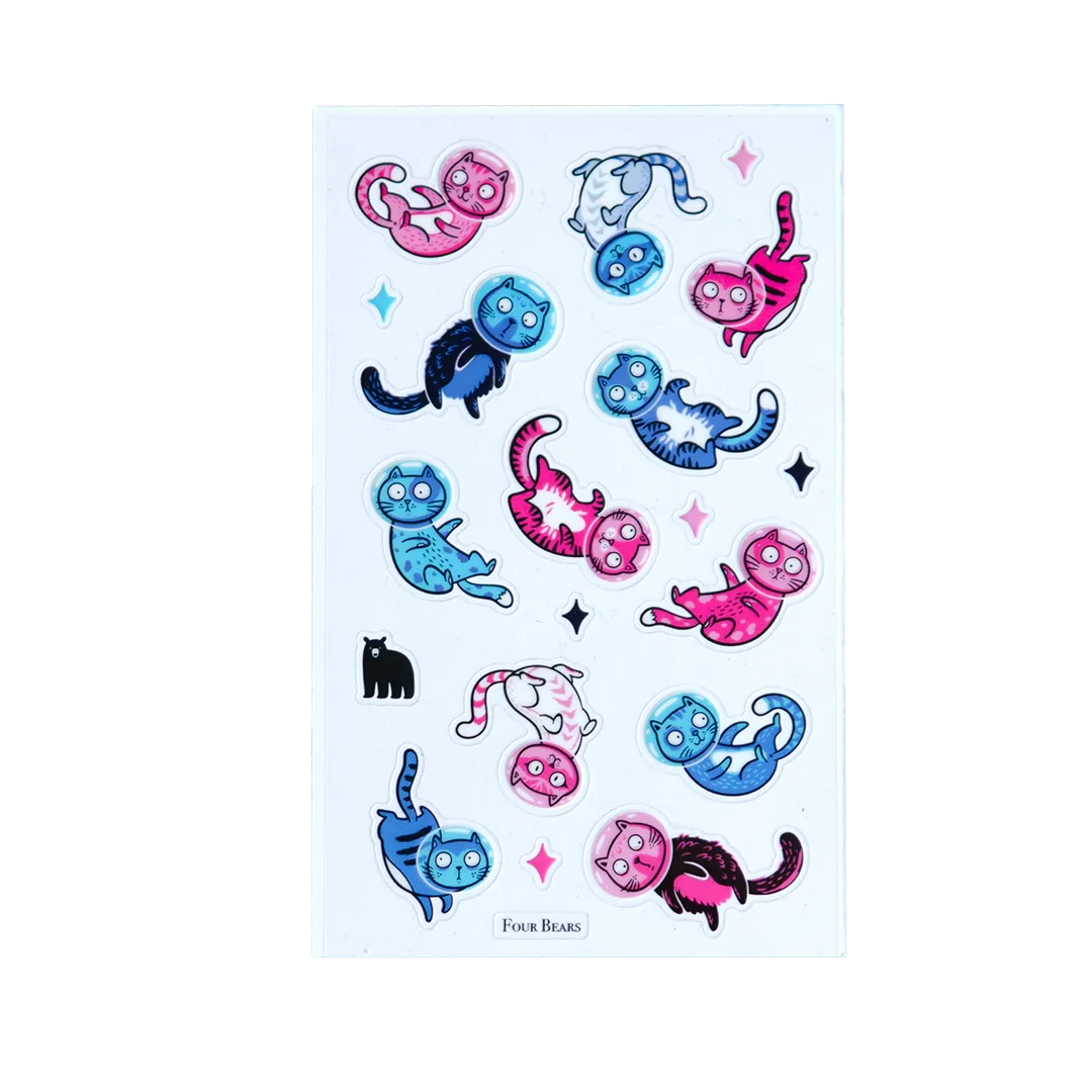 Galaxy Cats - Four Bears Sticker Club