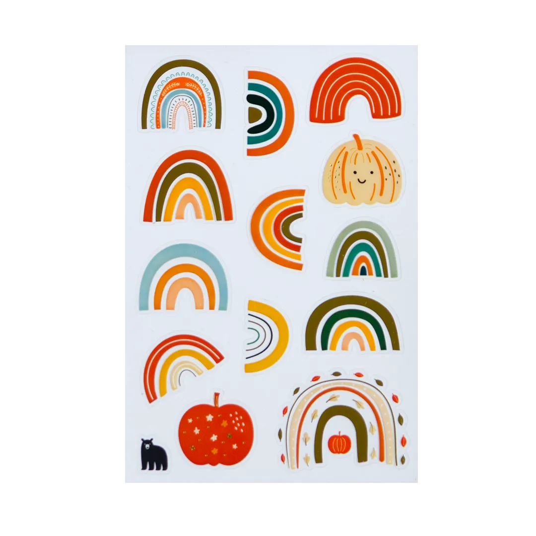 Golden Fall Rainbows - Four Bears Sticker Club
