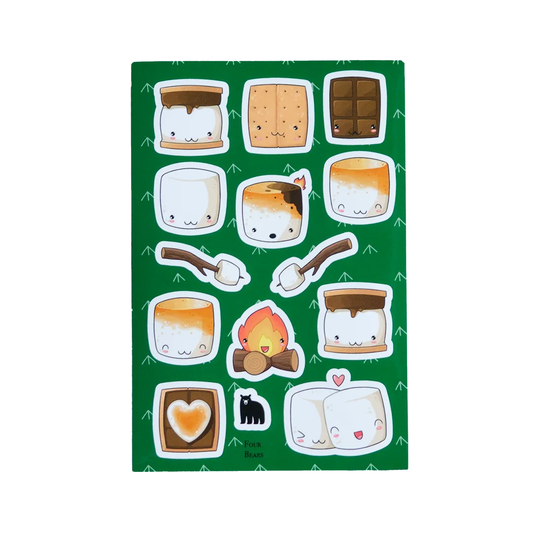 Kawaii Smores - Four Bears Sticker Club