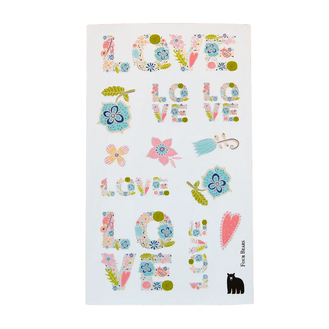 Love Flowers - Four Bears Sticker Club