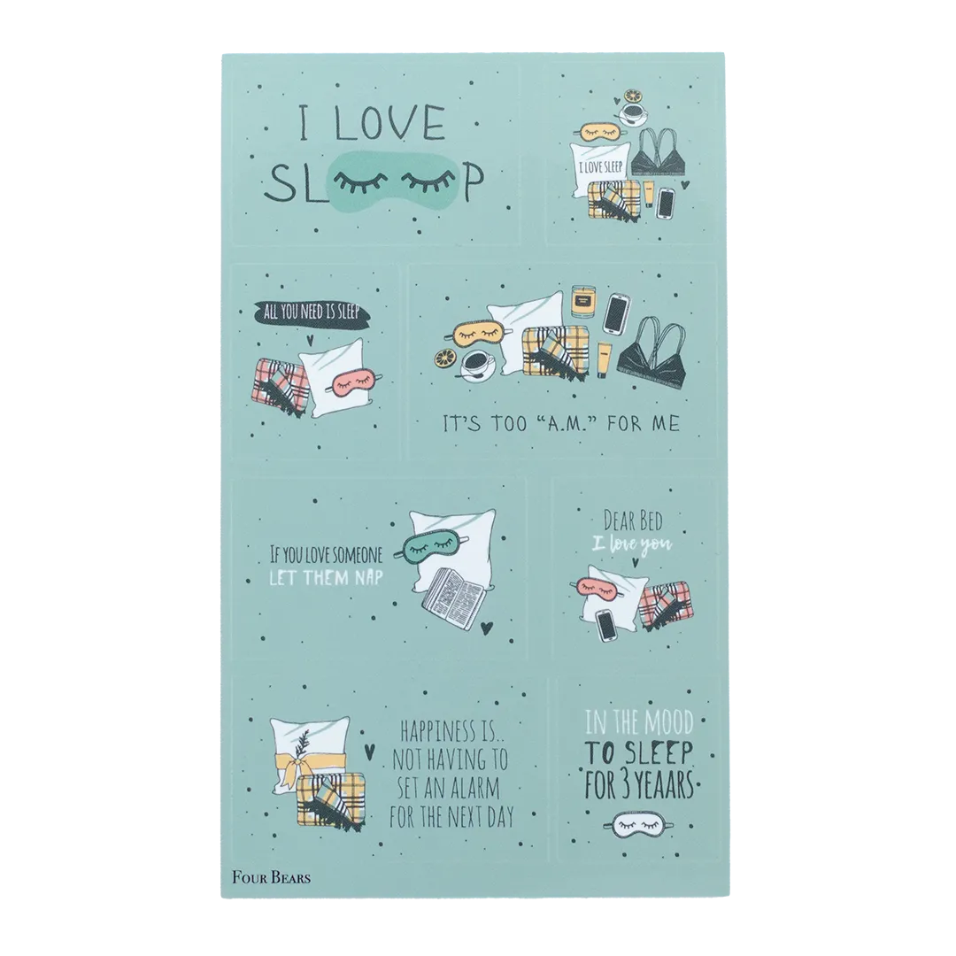 Love to Sleep - Four Bears Sticker Club