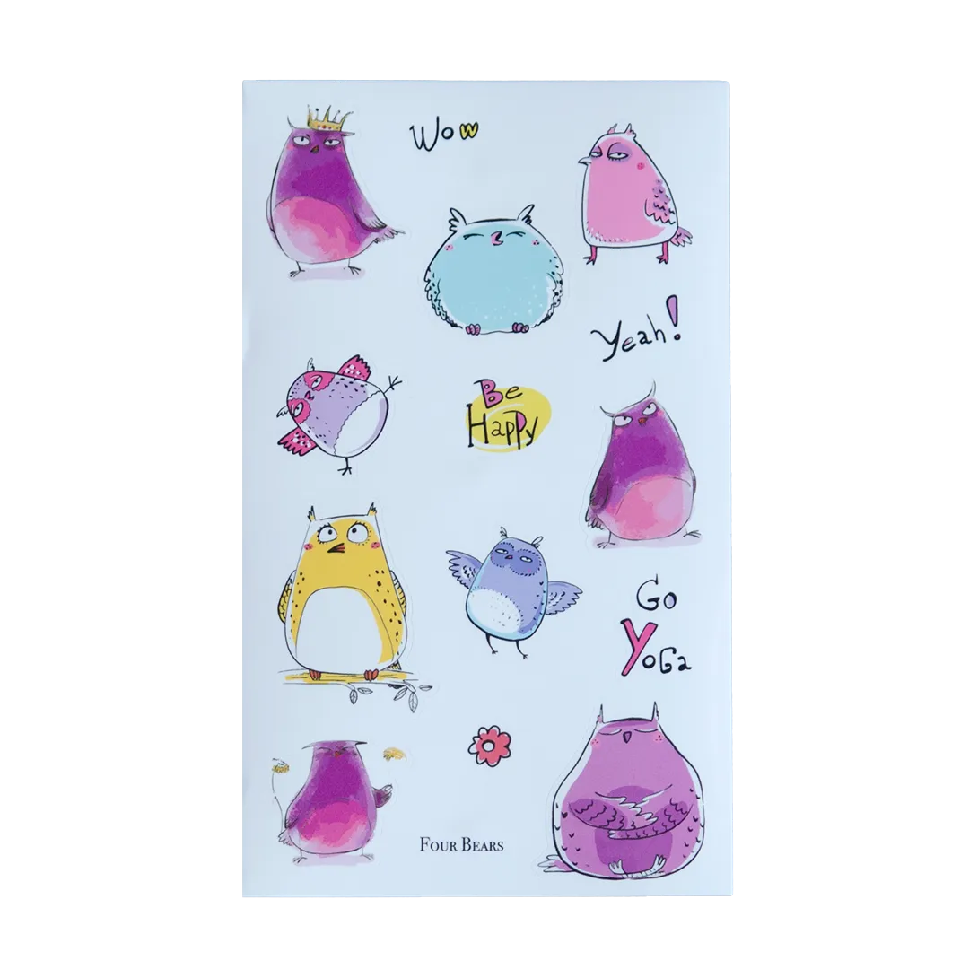 Owls with Attitude - Four Bears Sticker Club