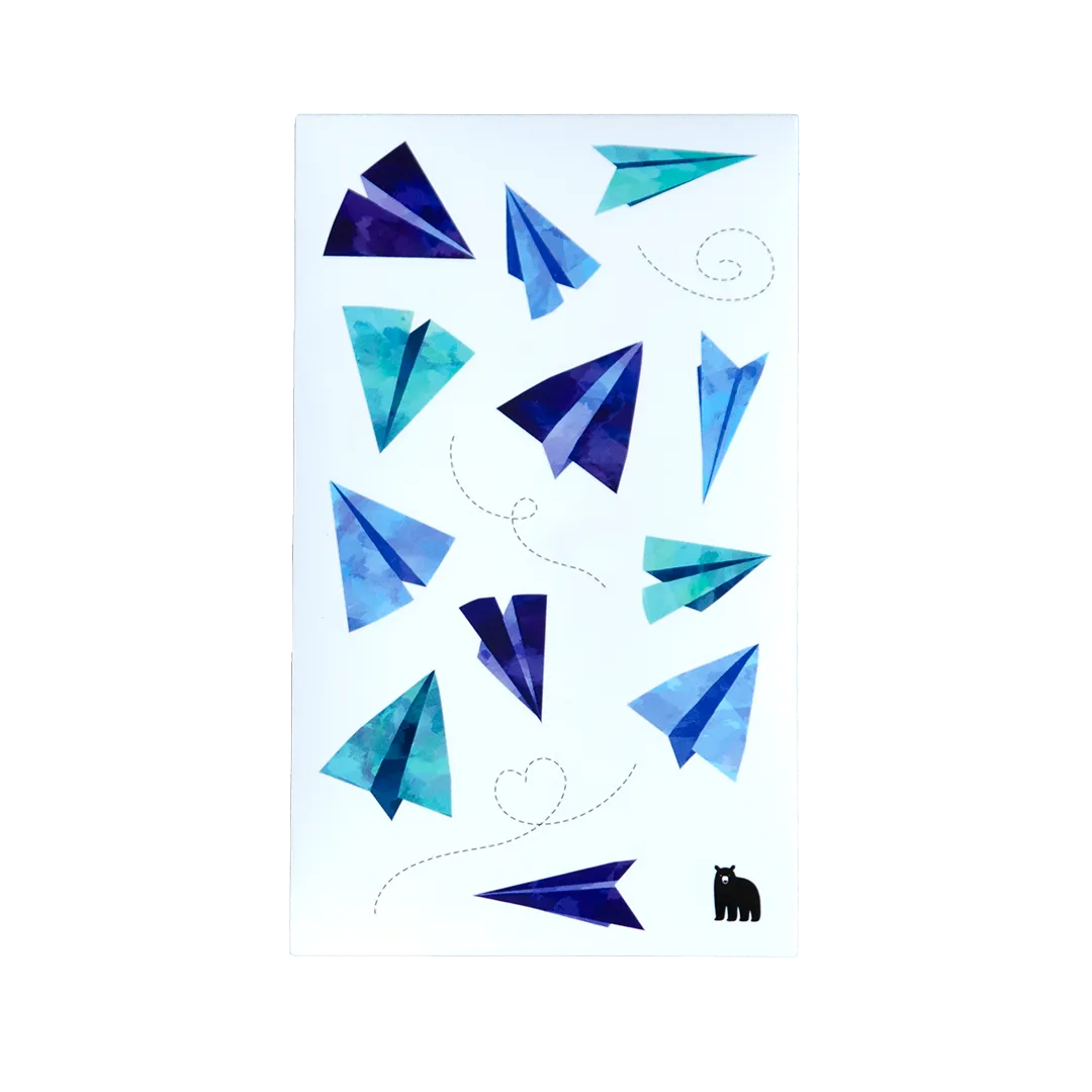 Paper Airplanes - Four Bears Sticker Club